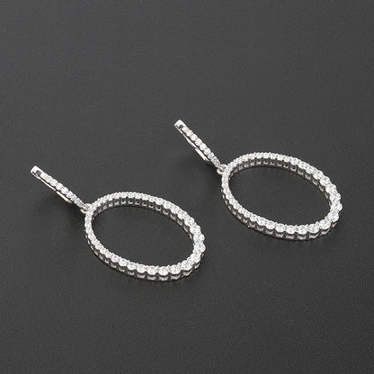 4371E Simple S925 Silver Earrings