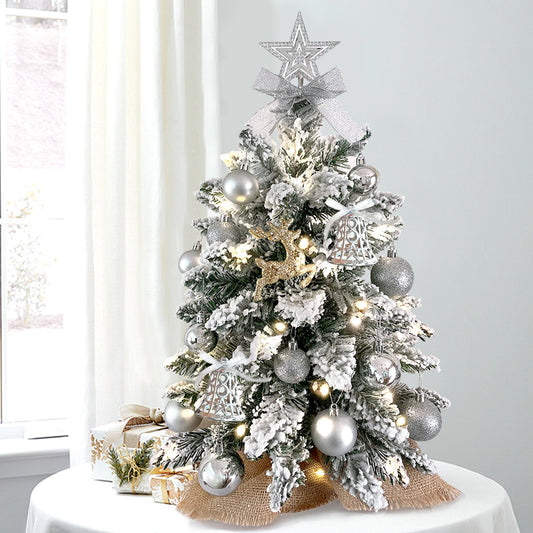 2ft Mini Arbre De Noël Avec La Lumière Artificielle Avec Floqué Neige, exquis POUR Décoration  de Noël Ornements Pour Maison et le Bureau