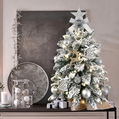 2ft Mini Arbre De Noël Avec La Lumière Artificielle Avec Floqué Neige, exquis POUR Décoration  de Noël Ornements Pour Maison et le Bureau