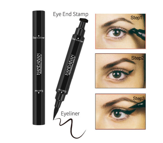 Double-tête Triangle joint eyeliner 2-en-1 imperméable à l'eau