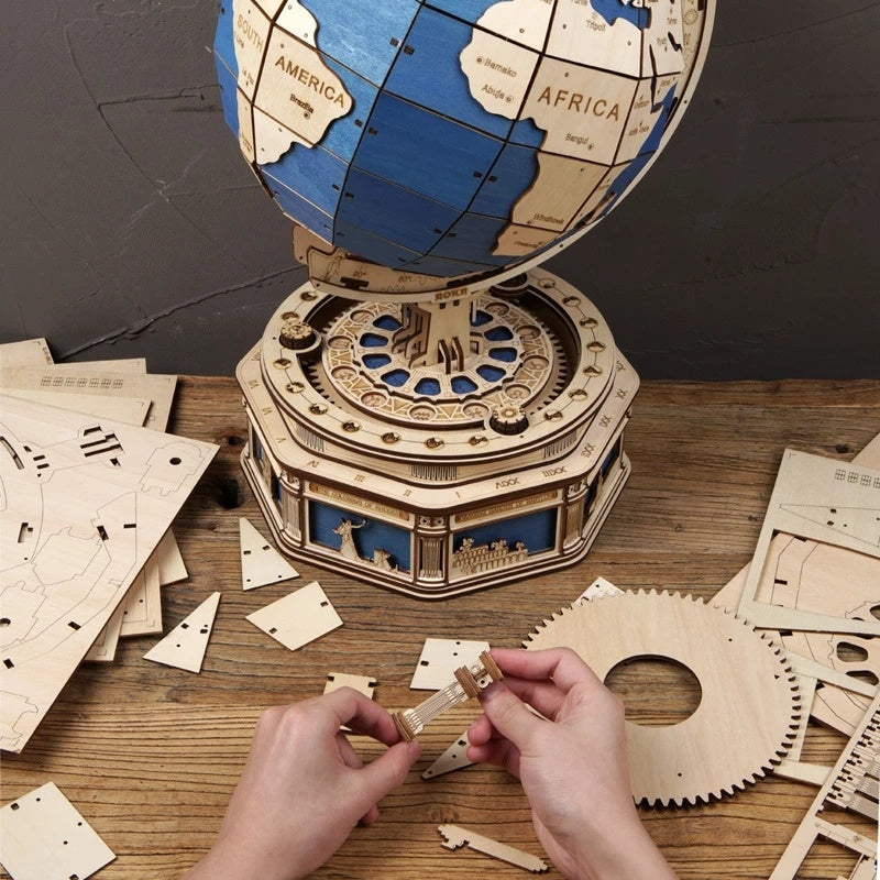 Robotime Globe Earth 567pcs 3D Wooden Puzzle Games