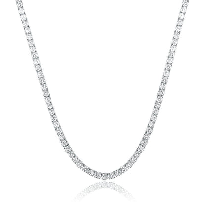 Collier de tennis Zircon 2mm 4 griffe argent S925