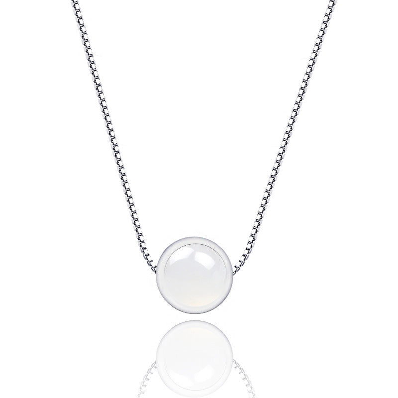 Collier de quartz fraise en argent sterling 925